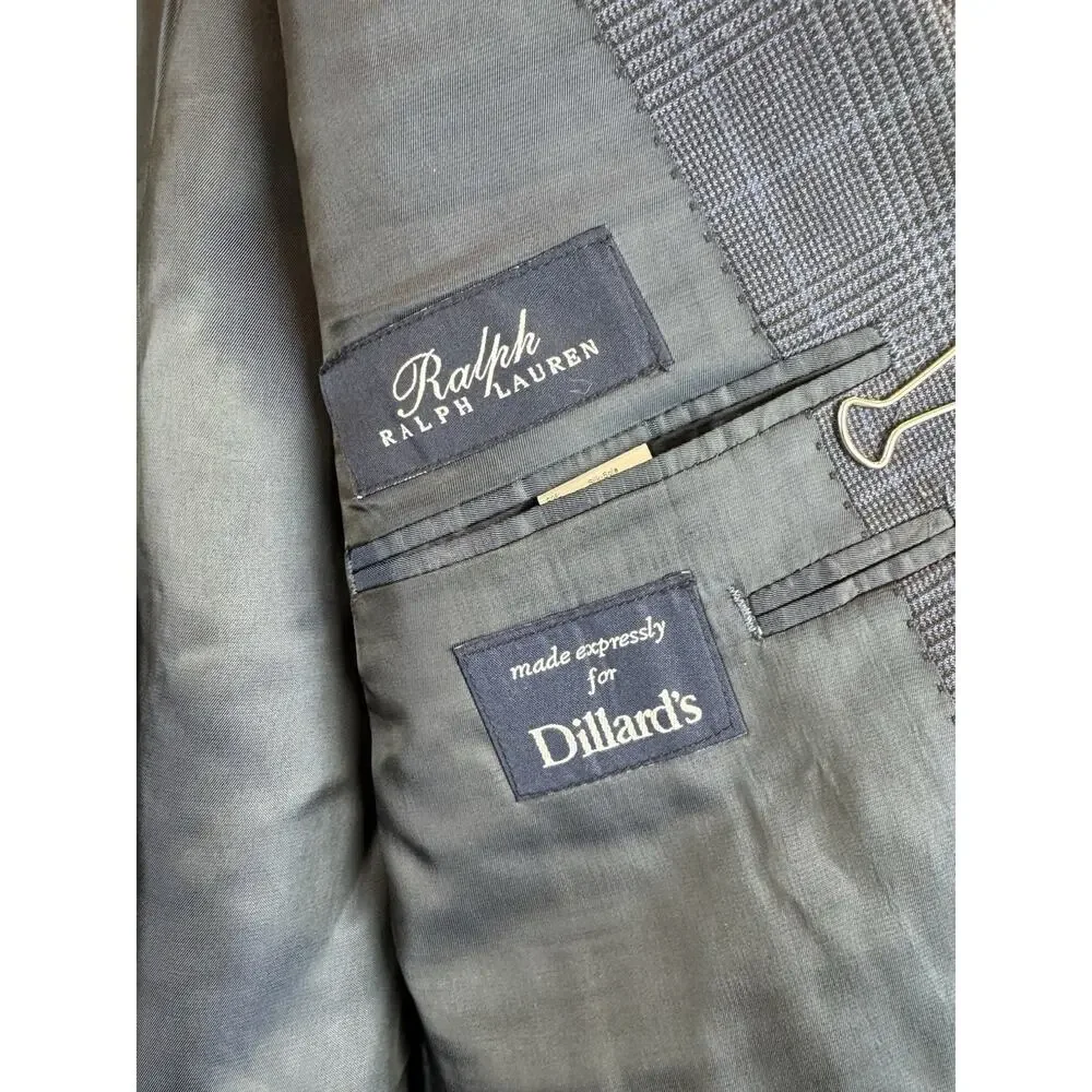 Ralph Lauren Mens Two-Button Blazer Silk Wool Blend‎ Sport Coat Jacket Size 42R